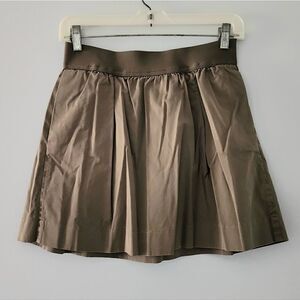 J Crew black label tan mini skirt size 2 elastic band